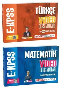 İndeks Akademi 2026 EKPSS Türkçe ve Matematik Video Ders Notları 2'li Set