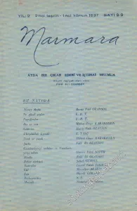 Marmara Dergisi - Sayı: 8 - 9    2  İkinci Teşrin