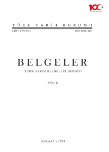 Belgeler Türk Tarih Belgeleri Dergisi -  Sayı: 43