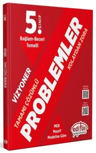 Editör Yayınları 5. Sınıf Matematik Problemler Vizyoner Maarif Modeli Soru Bankası Çözümlü