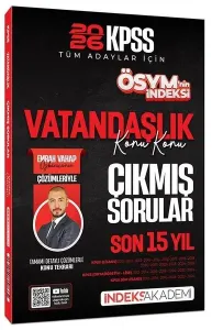 İndeks Akademi 2026 KPSS Vatandaşlık ÖSYM nin İndeksi Çıkmış Sorular Son 15 Yıl Konu Konu Çözümlü