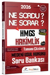 Dizgi Kitap Yayınları 2026 Hukuk Atölyesi HMGS Hakimlik Medeni Usul Hukuku Ne Sordu Ne Sorar Soru Bankası Çözümlü