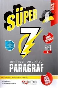 Nitelik Yayınları 7. Sınıf Paragraf Süper Yeni Nesil Soru Kitabı