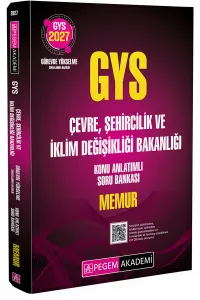 Pegem Yayınları 2027 GYS Çevre Şehircilik ve İklim Değişikliği Bakanlığı Konu Anlatımlı Soru Bankası MEMUR