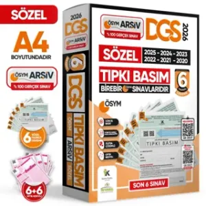 Karakutu Yayınları 2026 DGS SÖZEL (SÖZ) ÖSYM Çıkmış Soru Tıpkı Basım 6'lı Deneme Kitapçığı Türkiye Geneli Çözümlü