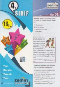 Zemin 4. Sınıf Tüm Dersler Yaprak Test