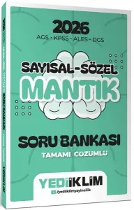 Yediiklim Yayınları 2026 AGS KPSS ALES DGS Sayısal Sözel Mantık Tamamı Çözümlü Soru Bankası