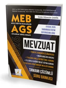Pelikan Yayınları 2026 MEB - AGS Hazırlık Mevzuat Tamamı Çözümlü Soru Bankası