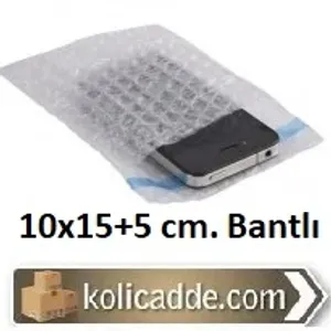 Baloncuklu Poşet 10x15+5 cm. Bantlı Kapak
