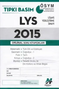 Havalı LYS Tıpkı Basım 2015 Orjinal Soru Kitapçıkları