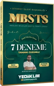 Yediiklim Yayınları Diyanet İşleri Başkanlığı MBSTS Tamamı Çözümlü 7 Deneme
