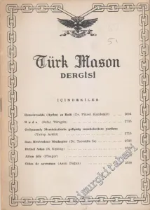 Türk Mason Dergisi - Sayı: 51, Yıl: 13, Temmuz 1963       1963