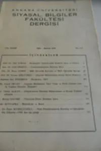 Ankara Üniversitesi Siyasal Bilgiler Fakültesi Dergisi 1978 / 1-2
