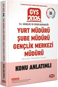 Data Yayınları 2026 T.C. Gençlik ve Spor Bakanlığı Yurt Müdürü - Şube Müdürü - Gençlik Merkezi Müdürü GYS Konu Anlatımlı