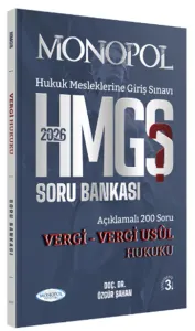Monopol Yayınları 2026 HMGS Vergi Hukuku – Vergi Usul Hukuku Soru Bankası
