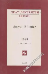 Fırat Üniversitesi Dergisi, Sosyal Bilimler - Sayı: 2  2