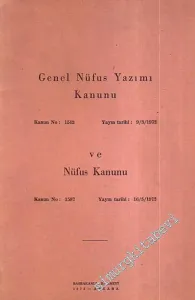 Genel Nüfüs Yazımı Kanunu ve Nüfus Kanunu -        1972