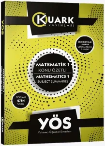Kuark Yayınları YÖS Matematik 1 Konu Özetli Soru Bankası