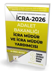 İcra Müdür ve Müdür Yardımcısı Tamamı Çözümlü 3 Deneme Sınavı