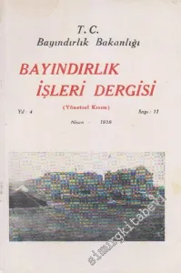 Bayındırlık İşleri Dergisi - Sayı: 11    Yıl: 4  Nisan
