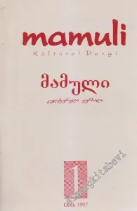 Mamuli Kültürel Dergi - Sayı: 1      Ocak