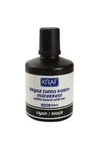 KRAF BEYAZ TAHTA KALEM MÜREKKEBİ 100ml 450G SİYAH