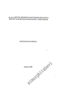 Alaca Höyük Sfenksli Kapı Tekerlekli Boğa Ritonu Kabartması Konusunda Gözlemler ( Ayrı Basım ) -