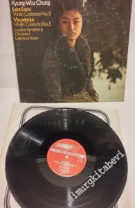 33 LP PLAK VINYL: Kyung-Wha Chung, Saint-Saëns, Vieuxtemps, London Symphony Orchestra, Lawrence Foster - Saint-Saëns Violin Concerto No.3, Vieuxtemps Violin Concerto No. 5 -        1962