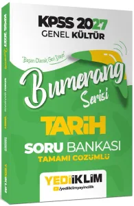 Yediiklim Yayınları 2027 KPSS Genel Kültür Bumerang Serisi Tarih Tamamı Çözümlü Soru Bankası