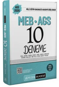 Pegem Yayınları 2026 MEB AGS Tamamı Çözümlü 10 Deneme