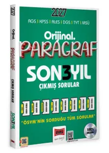Yargı Yayınları 2027 KPSS AGS ALES DGS TYT MSÜ Orijinal Paragraf Son 3 Yıl Çıkmış Sorular