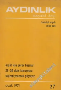 Aydınlık Aylık Sosyalist Dergi - Sayı: 27 , Ocak 1971