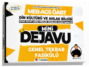 TKM Akademi 2026 ÖABT MEB-AGS Din Kültürü ve Ahlak Bilgisi Mini Dejavu Genel Tekrar Fasikülü