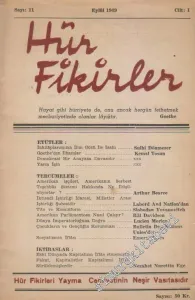 Hür Fikirler Dergisi - Sayı: 11  I    Eylül