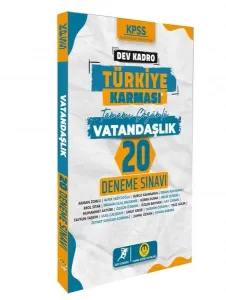 Tasarı Yayınları Dev Kadro KPSS Vatandaşlık Dev Kadro Türkiye Karması 20 Deneme Çözümlü