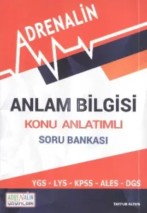 Adrenalin Anlam Bilgisi Konu Anlatımlı Soru Bankası
