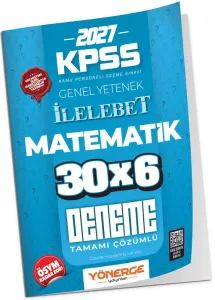 Yönerge Yayınları 2027 KPSS Matematik İLELEBET 30x6 Deneme Çözümlü