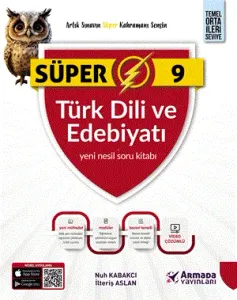 Armada Yayınları Süper 9. Sınıf Türk Dili ve Edebiyatı Yeni Nesil Soru Kitabı