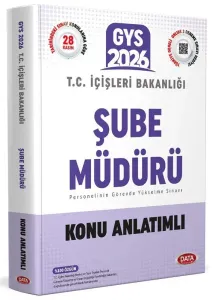 Data Yayınları 2026 T.C. İçişleri Bakanlığı Şube Müdürü GYS Konu Anlatımlı