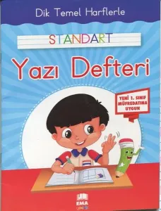 Kılavuz Çizgili Yazı Defteri; i Dik Temel Harflerle