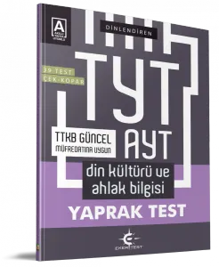 TYT – AYT Din Kültürü ve Ahlak Bilgisi Yaprak Test (Eker Test)