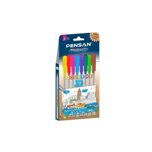 PENSAN TRIBALL TÜKENMEZ KALEM RENKLİ 8 Lİ VAKUMLU