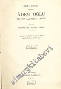 Adem Oğlu: Bir Peygamberin Tarihi  -