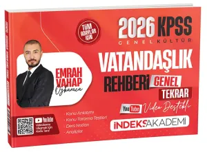 İndeks Akademi 2026 KPSS Vatandaşlık Rehberi Video Destekli Genel Tekrar