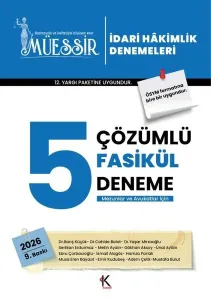 Müessir 2026 İdari Hakimlik Tamamı Çözümlü 5 Deneme
