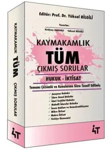 4T Yayınları 2026 Kaymakamlık Hukuk-İktisat Orijinal Tüm Çıkmış Sorular