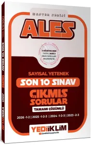 Yediiklim Yayınları 2027 ALES Master Serisi Sayısal Yetenek Tamamı Çözümlü Son 10 Sınav Çıkmış Sorular