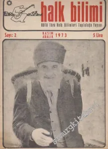 Halkbilimi: ODTÜ Türk Halk Bilimi Topluluğu - Sayı: 2      Kasım - Aralık 1973