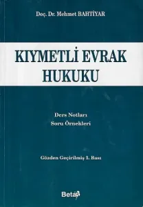 Kıymetli Evrak Hukuku Ders Notları Soru Örnekleri