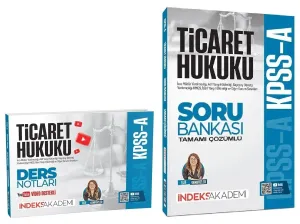 İndeks Akademi 2027 KPSS A Grubu Ticaret Hukuku Video Ders Notları ve Soru Bankası 2'li Set